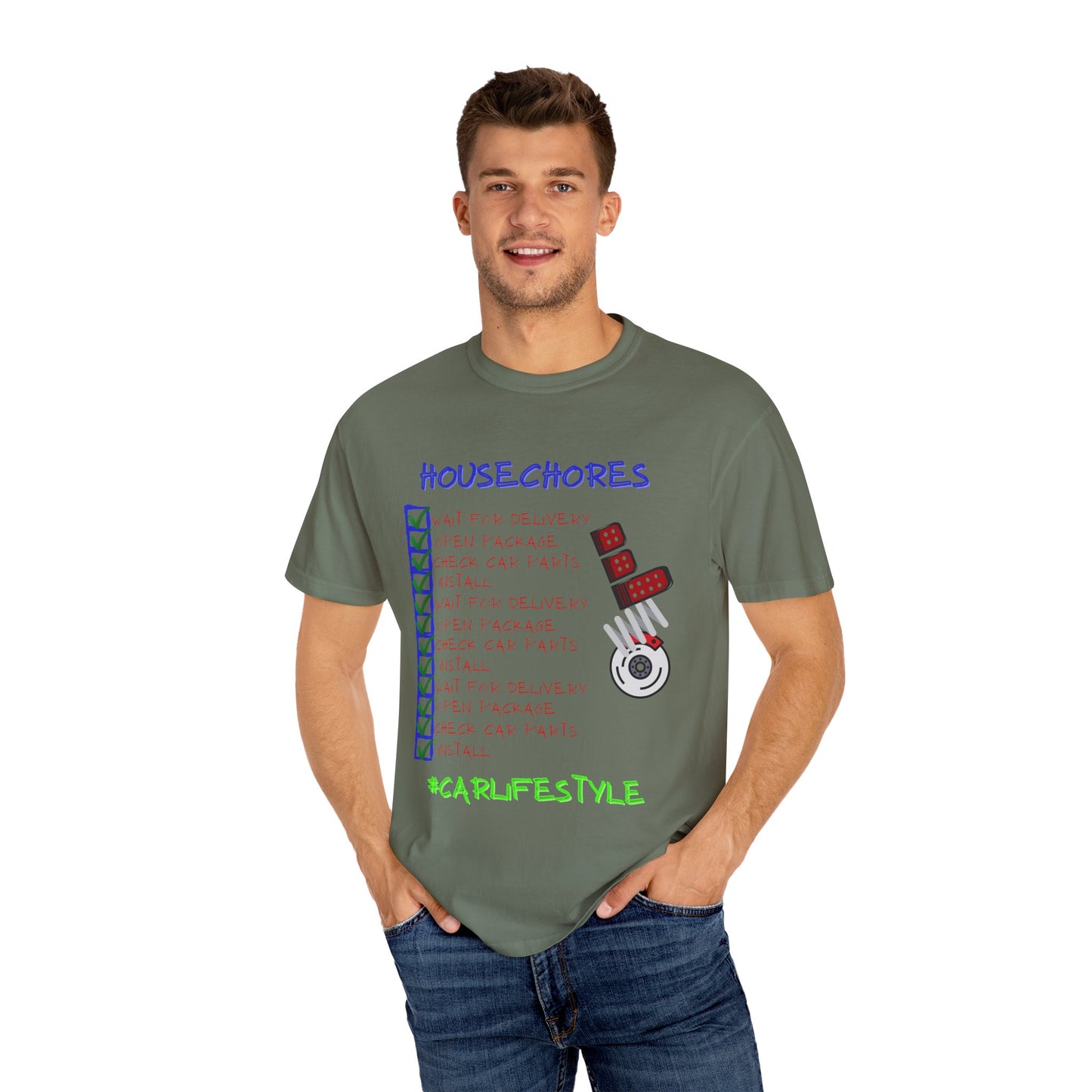 Fun House Chores Unisex Magenta T-shirt | Unique Chore Tracker Shirt | Great for Gifts, Home, Casual Wear, and Motivation