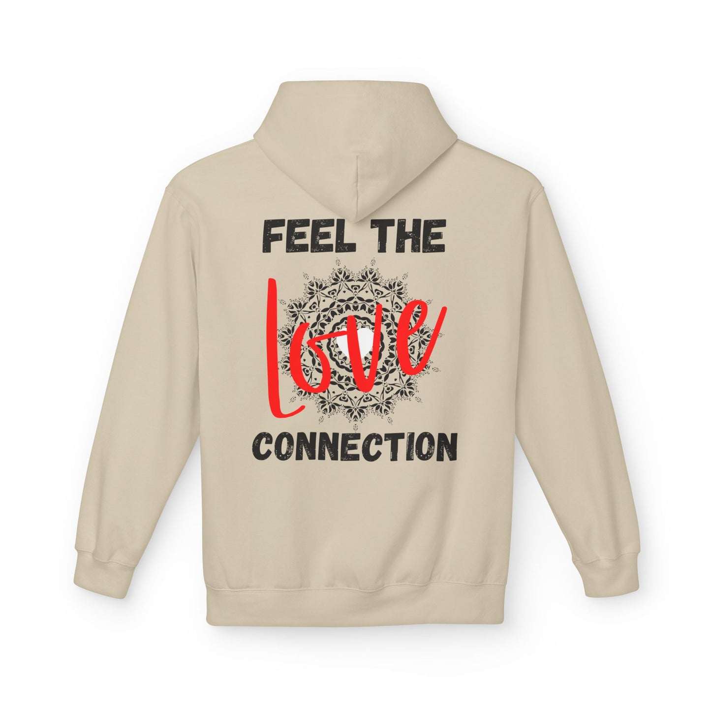 Unisex Fleece Hoodie - Feel the Love Connection, Cozy Outfit for Valentine's Day, Friendly Gift for Any Occasion, Relationship Goals