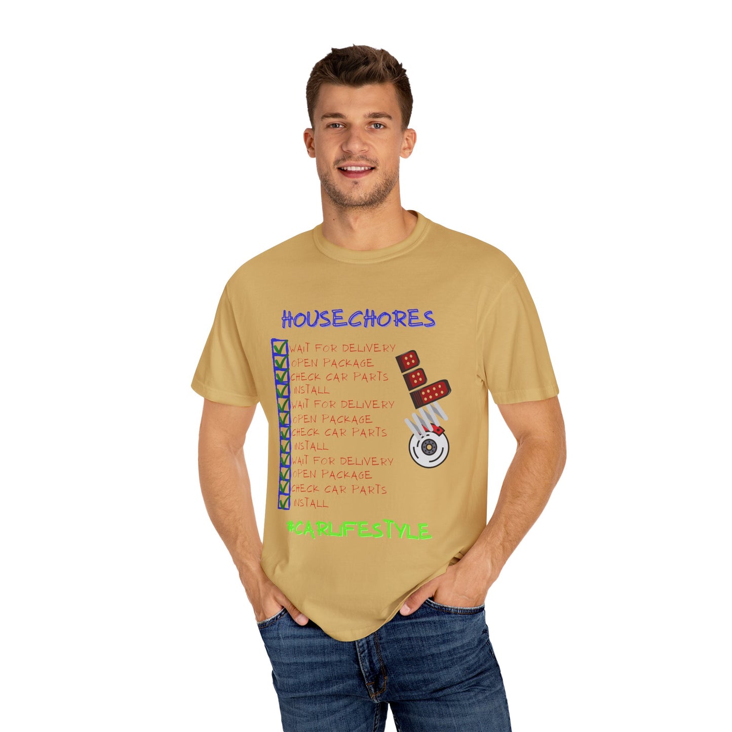 Fun House Chores Unisex Magenta T-shirt | Unique Chore Tracker Shirt | Great for Gifts, Home, Casual Wear, and Motivation