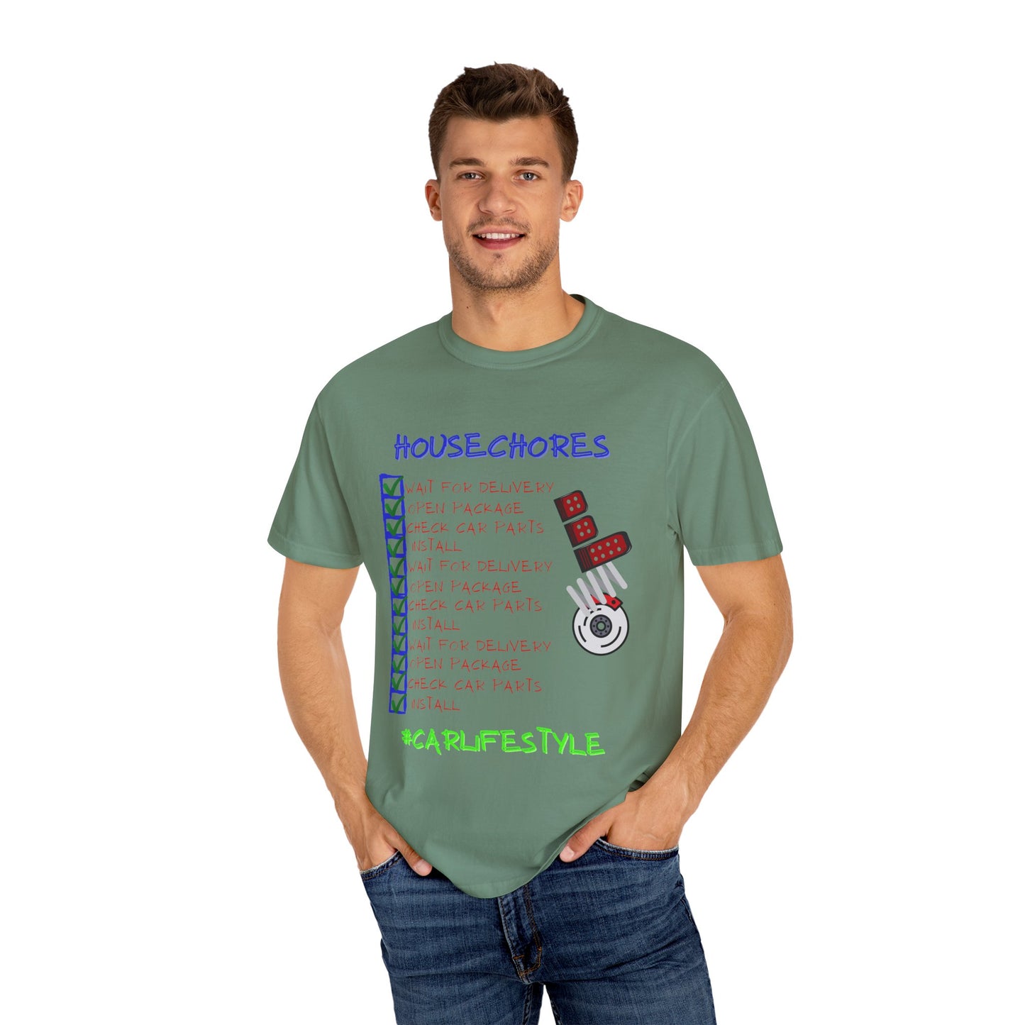 Fun House Chores Unisex Magenta T-shirt | Unique Chore Tracker Shirt | Great for Gifts, Home, Casual Wear, and Motivation