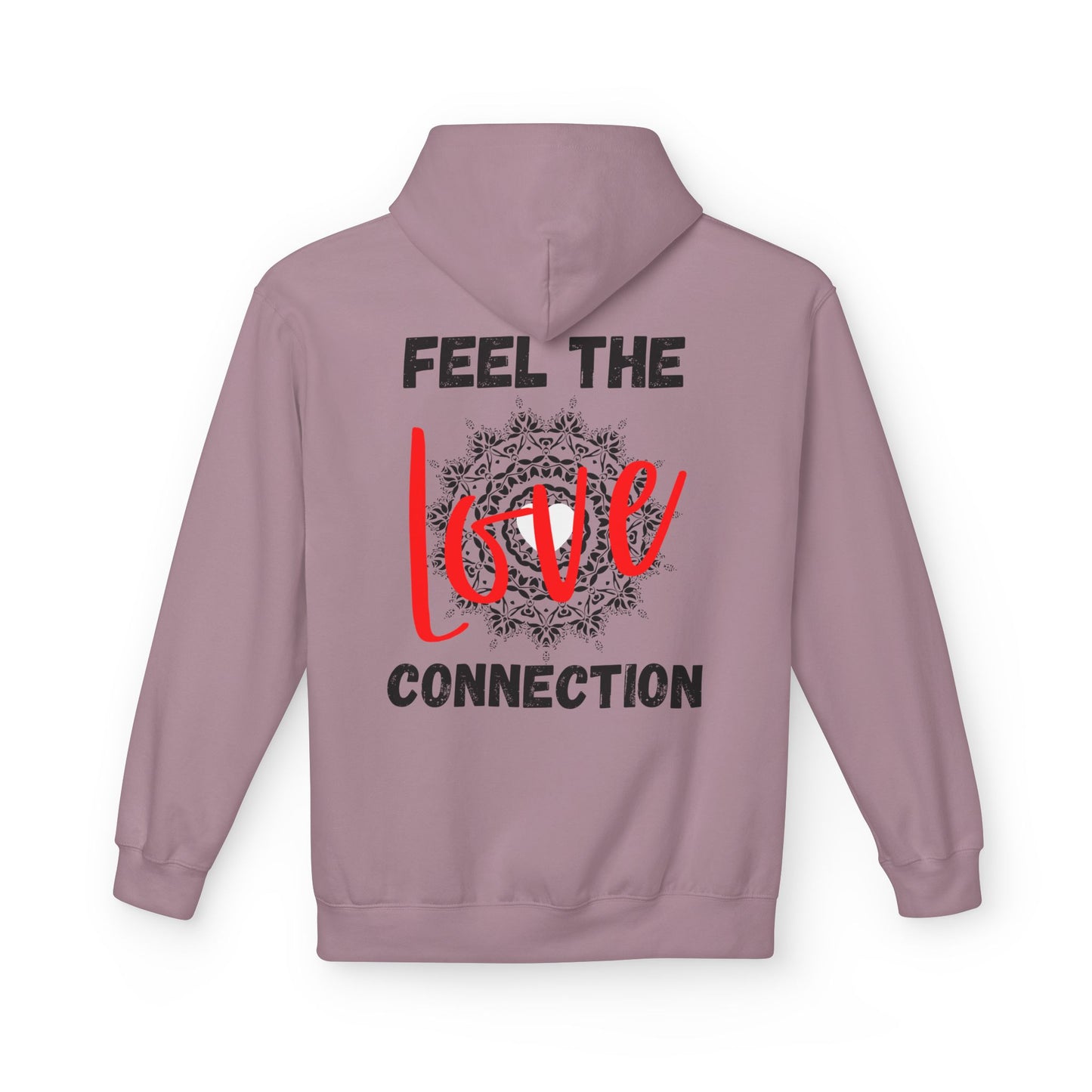 Unisex Fleece Hoodie - Feel the Love Connection, Cozy Outfit for Valentine's Day, Friendly Gift for Any Occasion, Relationship Goals