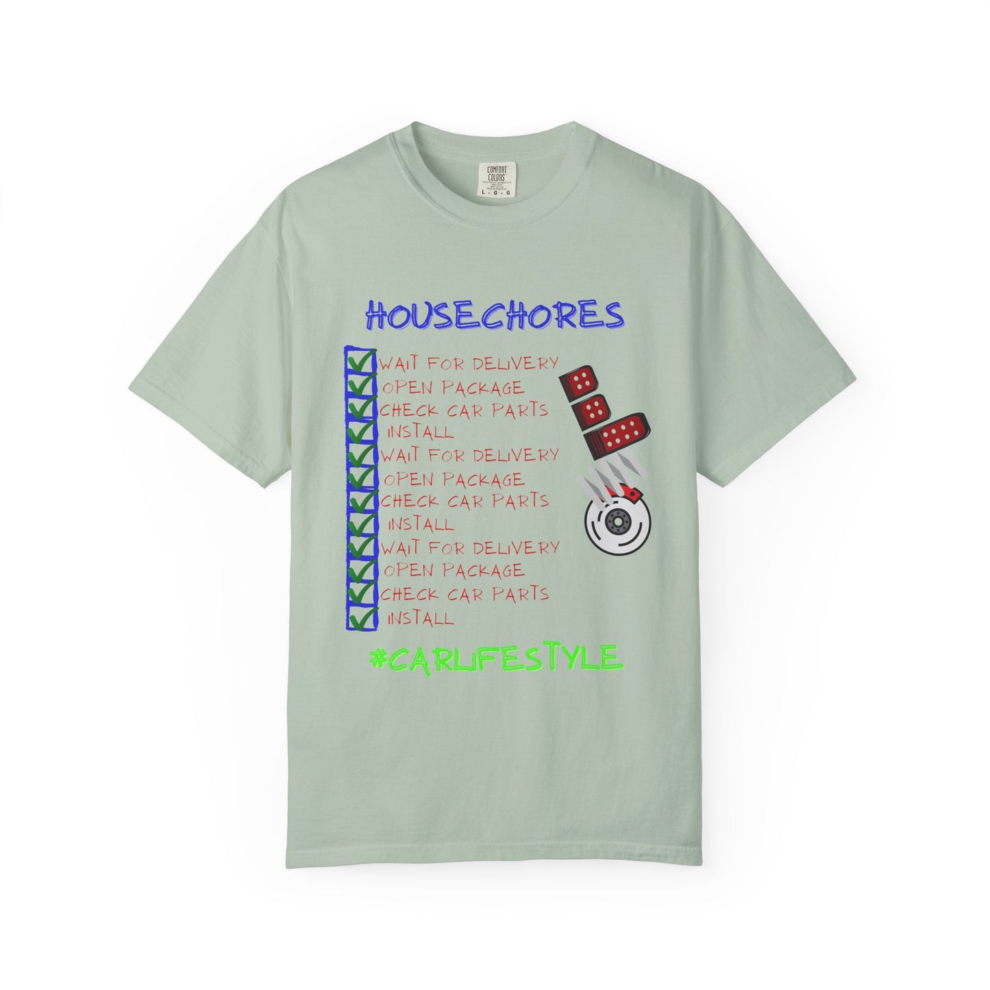 Fun House Chores Unisex Magenta T-shirt | Unique Chore Tracker Shirt | Great for Gifts, Home, Casual Wear, and Motivation