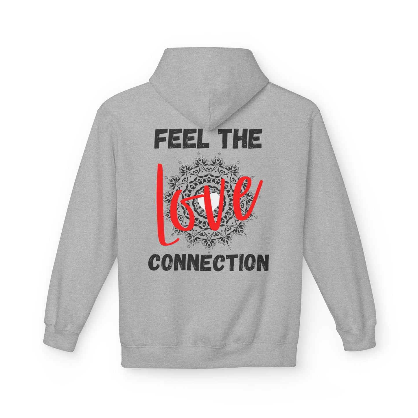 Unisex Fleece Hoodie - Feel the Love Connection, Cozy Outfit for Valentine's Day, Friendly Gift for Any Occasion, Relationship Goals