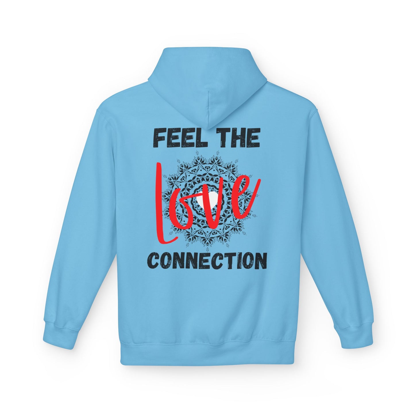 Unisex Fleece Hoodie - Feel the Love Connection, Cozy Outfit for Valentine's Day, Friendly Gift for Any Occasion, Relationship Goals