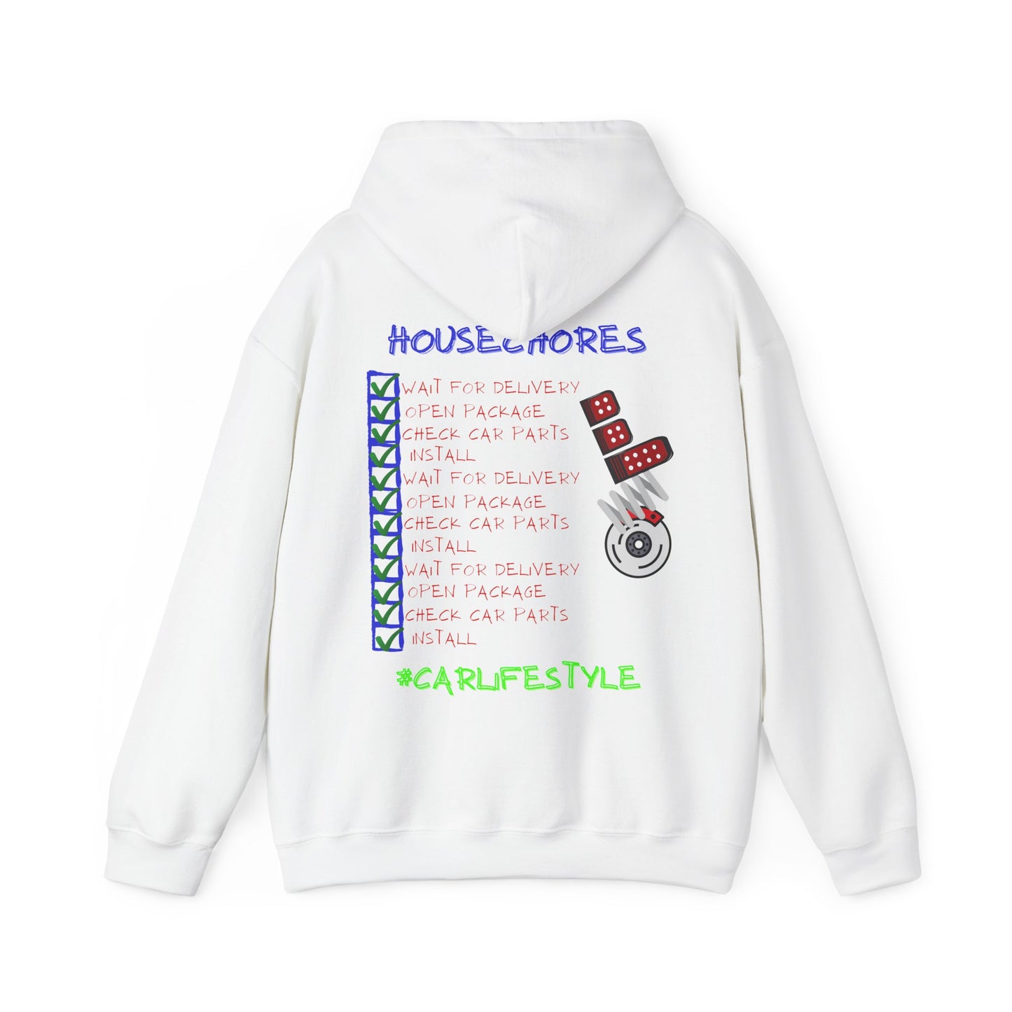 Household Chores Hoodie, Unisex Hooded Sweatshirt, Fun Sweatshirt Gift, Casual Wear, Everyday Hoodie, House Life Apparel