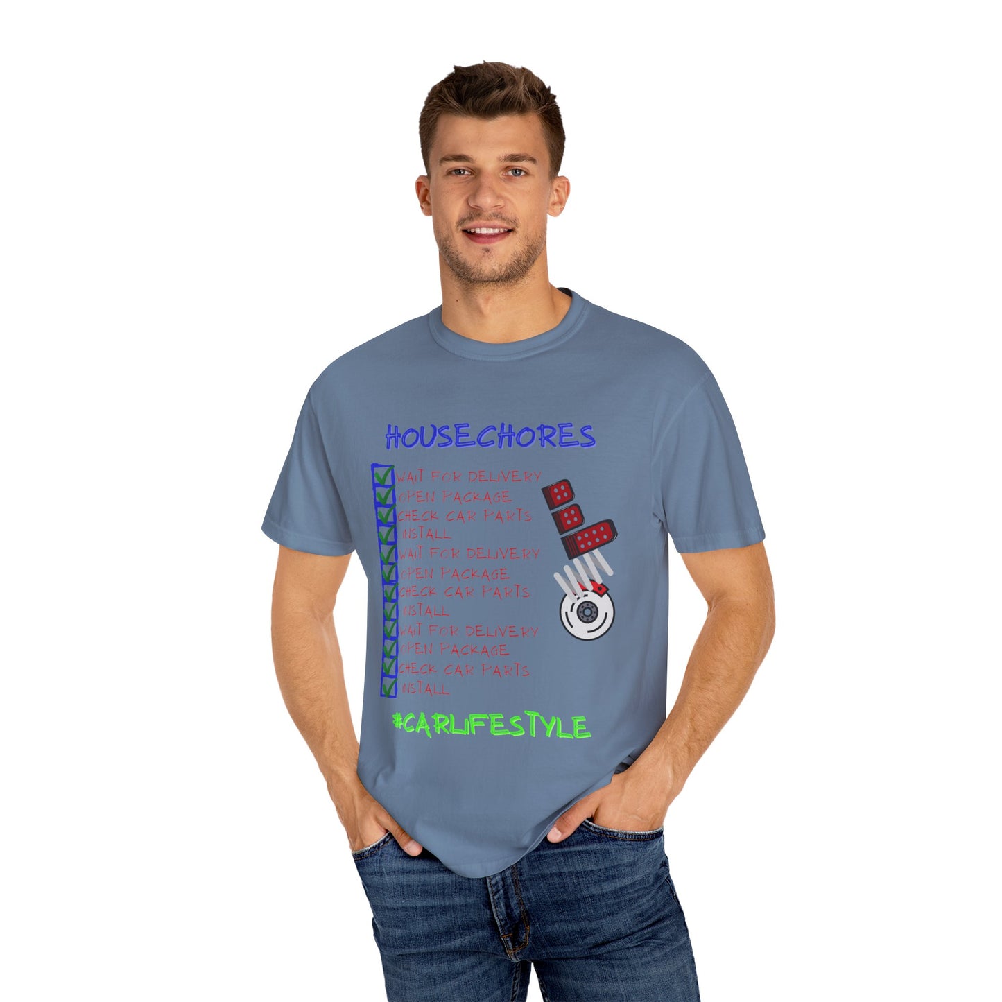 Fun House Chores Unisex Magenta T-shirt | Unique Chore Tracker Shirt | Great for Gifts, Home, Casual Wear, and Motivation