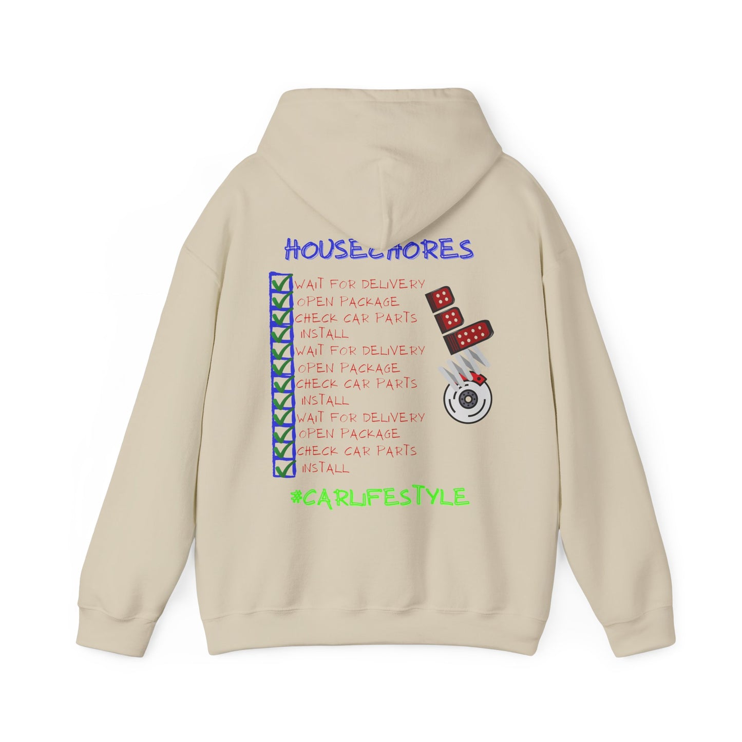 Household Chores Hoodie, Unisex Hooded Sweatshirt, Fun Sweatshirt Gift, Casual Wear, Everyday Hoodie, House Life Apparel