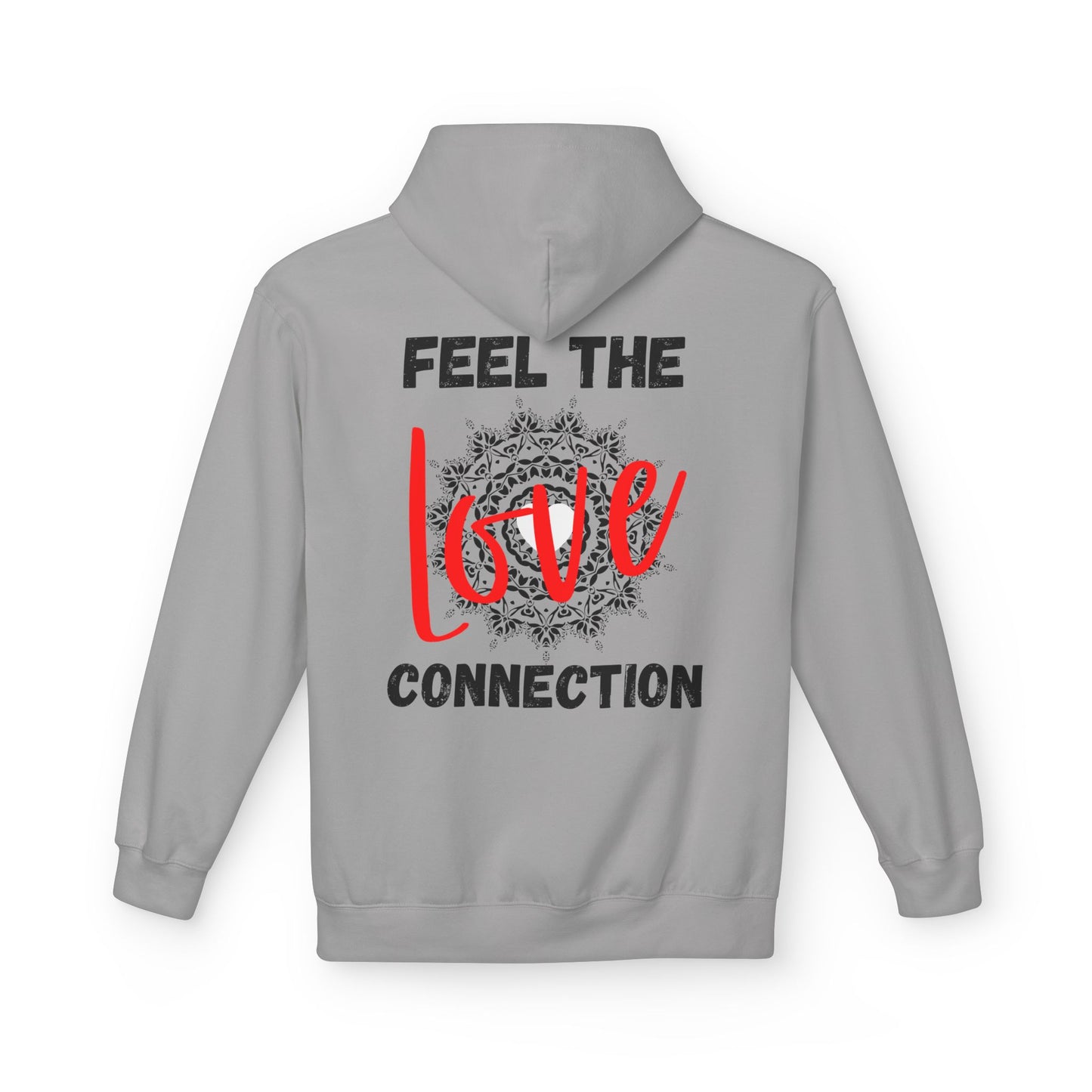 Unisex Fleece Hoodie - Feel the Love Connection, Cozy Outfit for Valentine's Day, Friendly Gift for Any Occasion, Relationship Goals