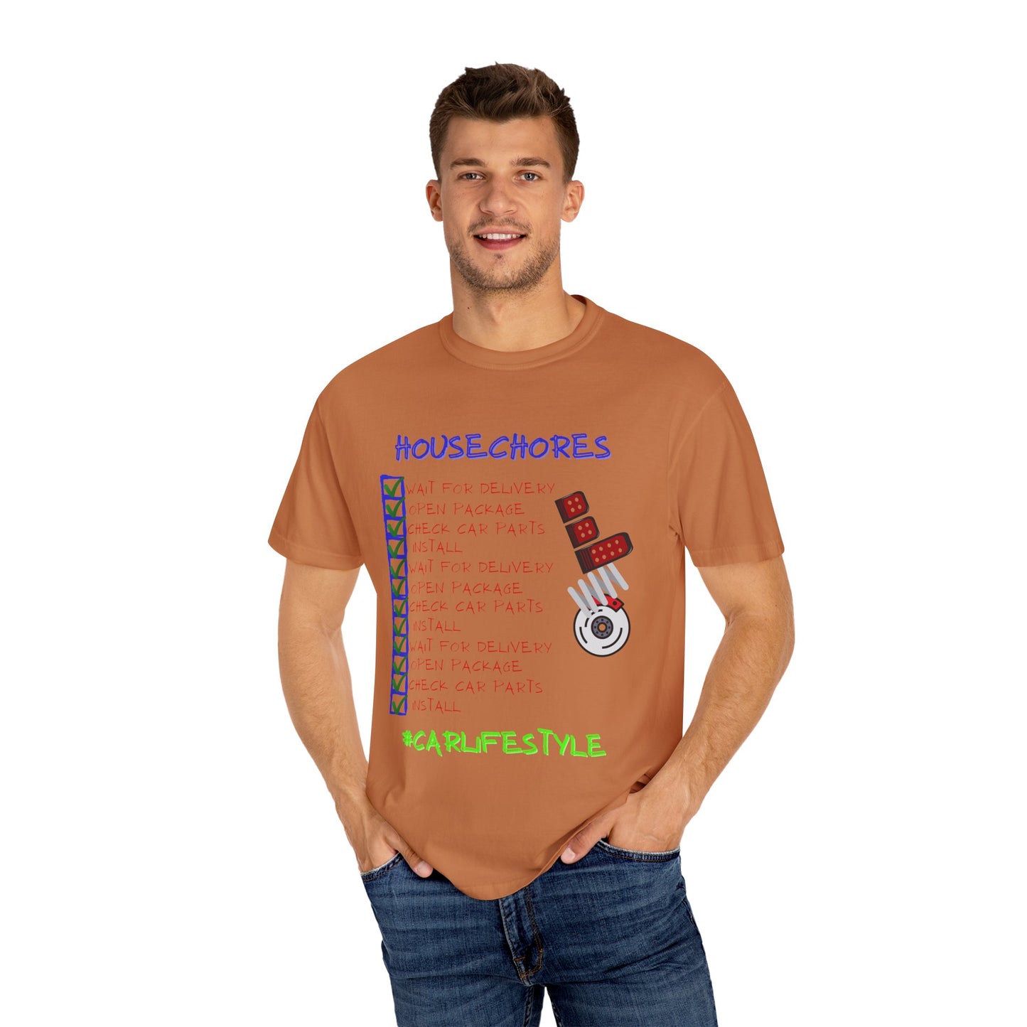 Fun House Chores Unisex Magenta T-shirt | Unique Chore Tracker Shirt | Great for Gifts, Home, Casual Wear, and Motivation