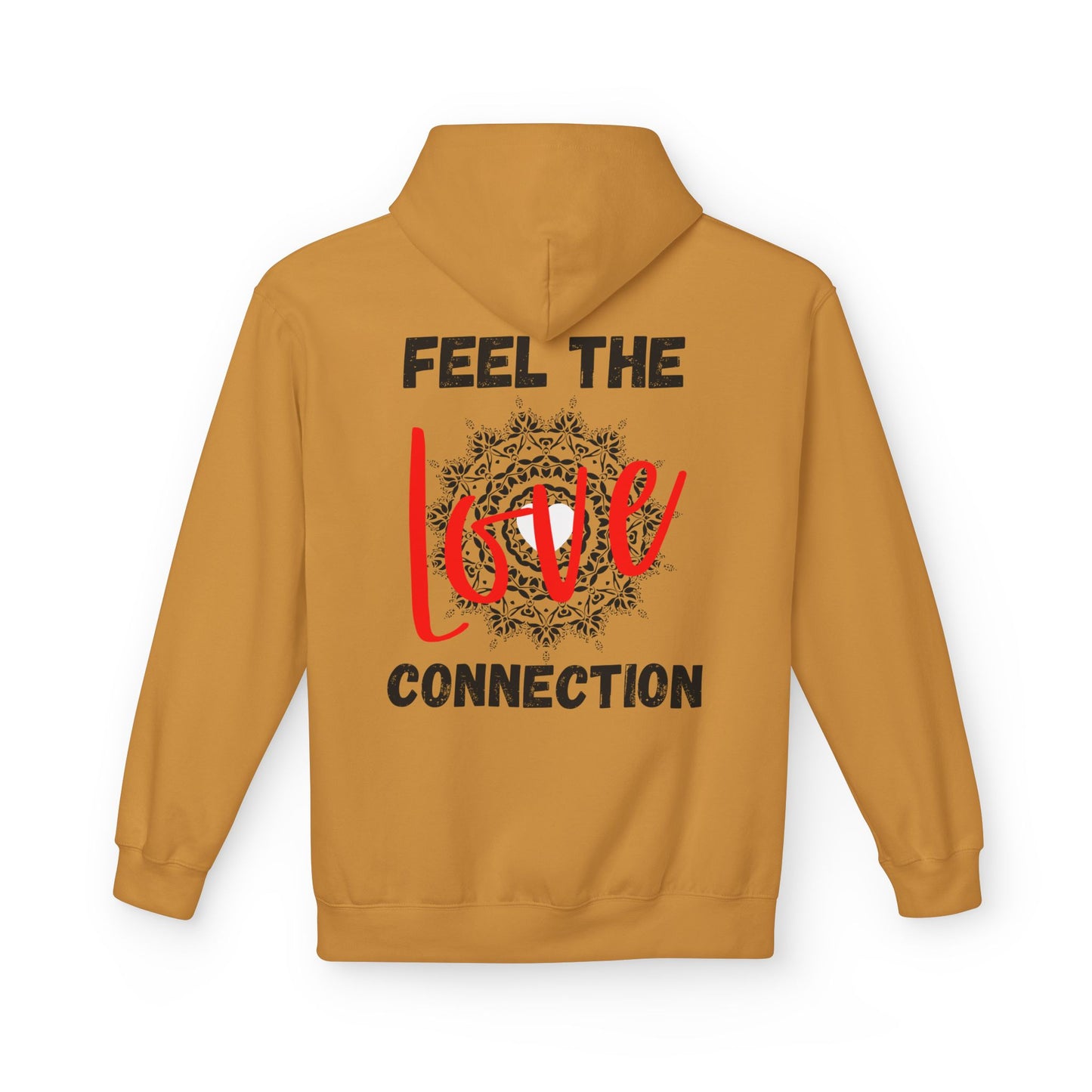 Unisex Fleece Hoodie - Feel the Love Connection, Cozy Outfit for Valentine's Day, Friendly Gift for Any Occasion, Relationship Goals