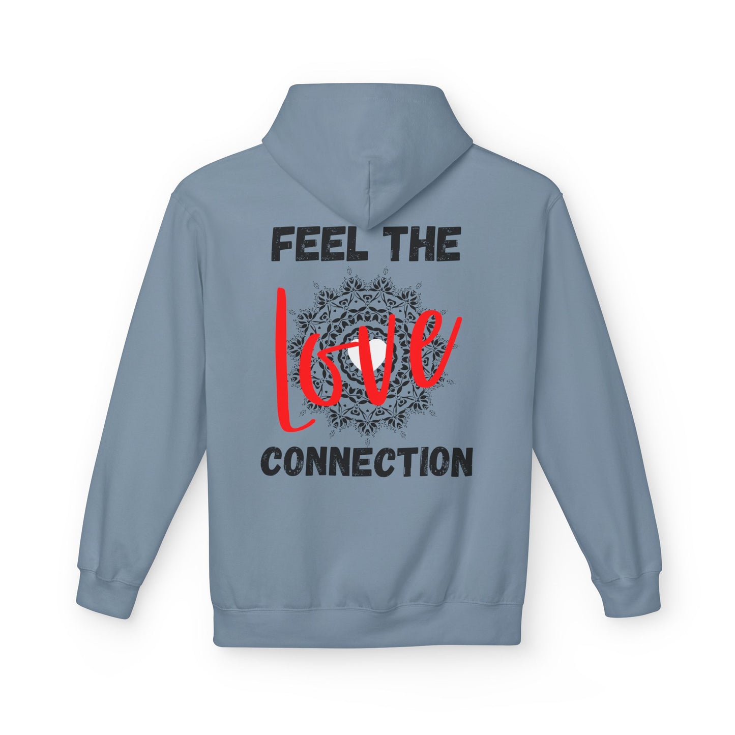 Unisex Fleece Hoodie - Feel the Love Connection, Cozy Outfit for Valentine's Day, Friendly Gift for Any Occasion, Relationship Goals