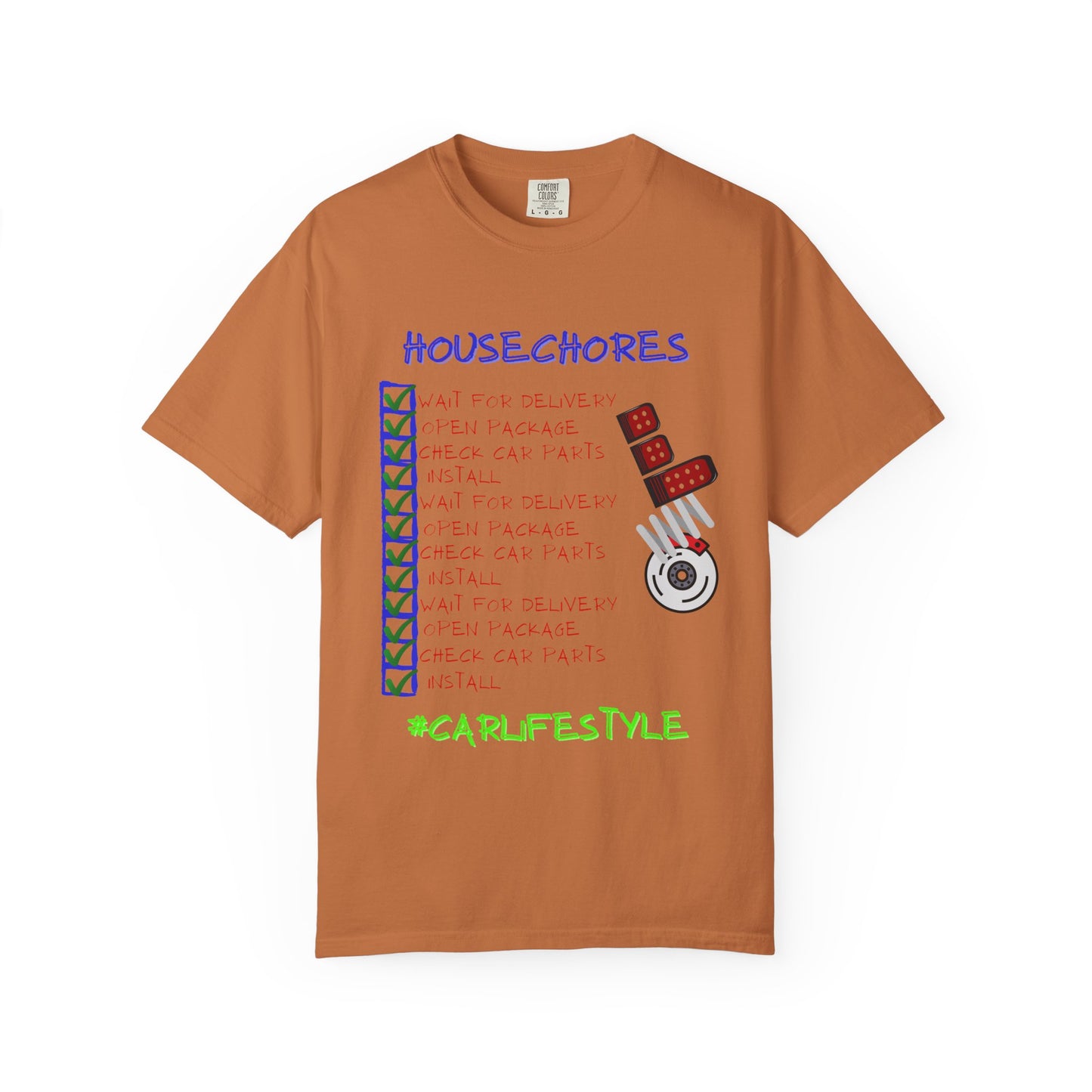 Fun House Chores Unisex Magenta T-shirt | Unique Chore Tracker Shirt | Great for Gifts, Home, Casual Wear, and Motivation