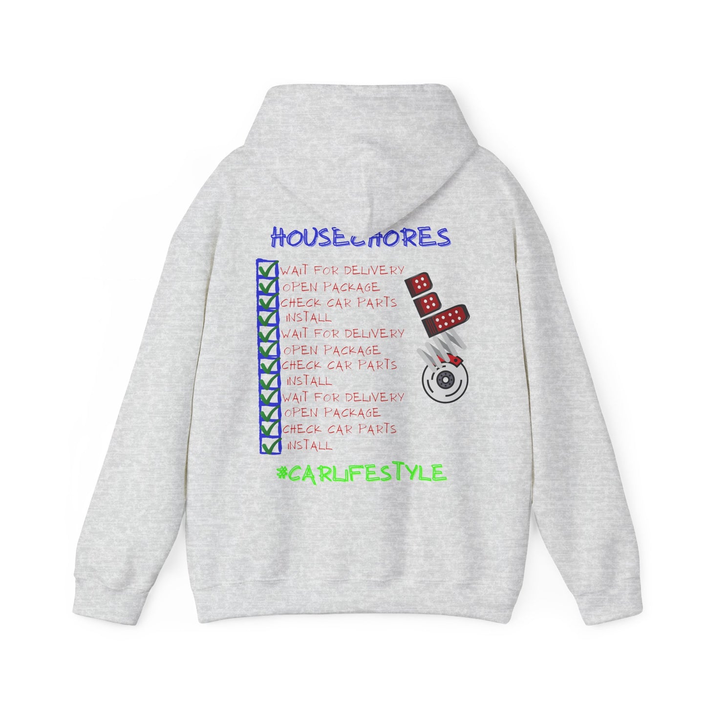 Household Chores Hoodie, Unisex Hooded Sweatshirt, Fun Sweatshirt Gift, Casual Wear, Everyday Hoodie, House Life Apparel