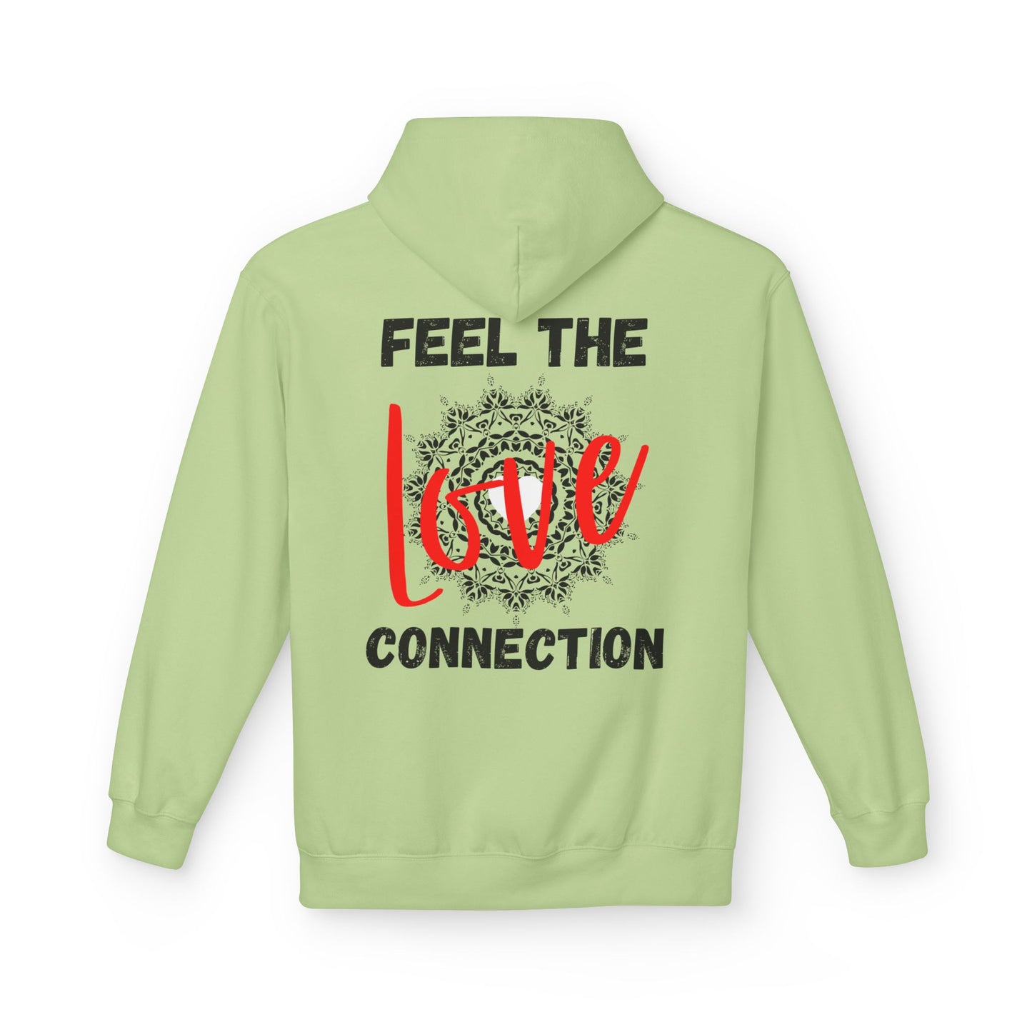 Unisex Fleece Hoodie - Feel the Love Connection, Cozy Outfit for Valentine's Day, Friendly Gift for Any Occasion, Relationship Goals