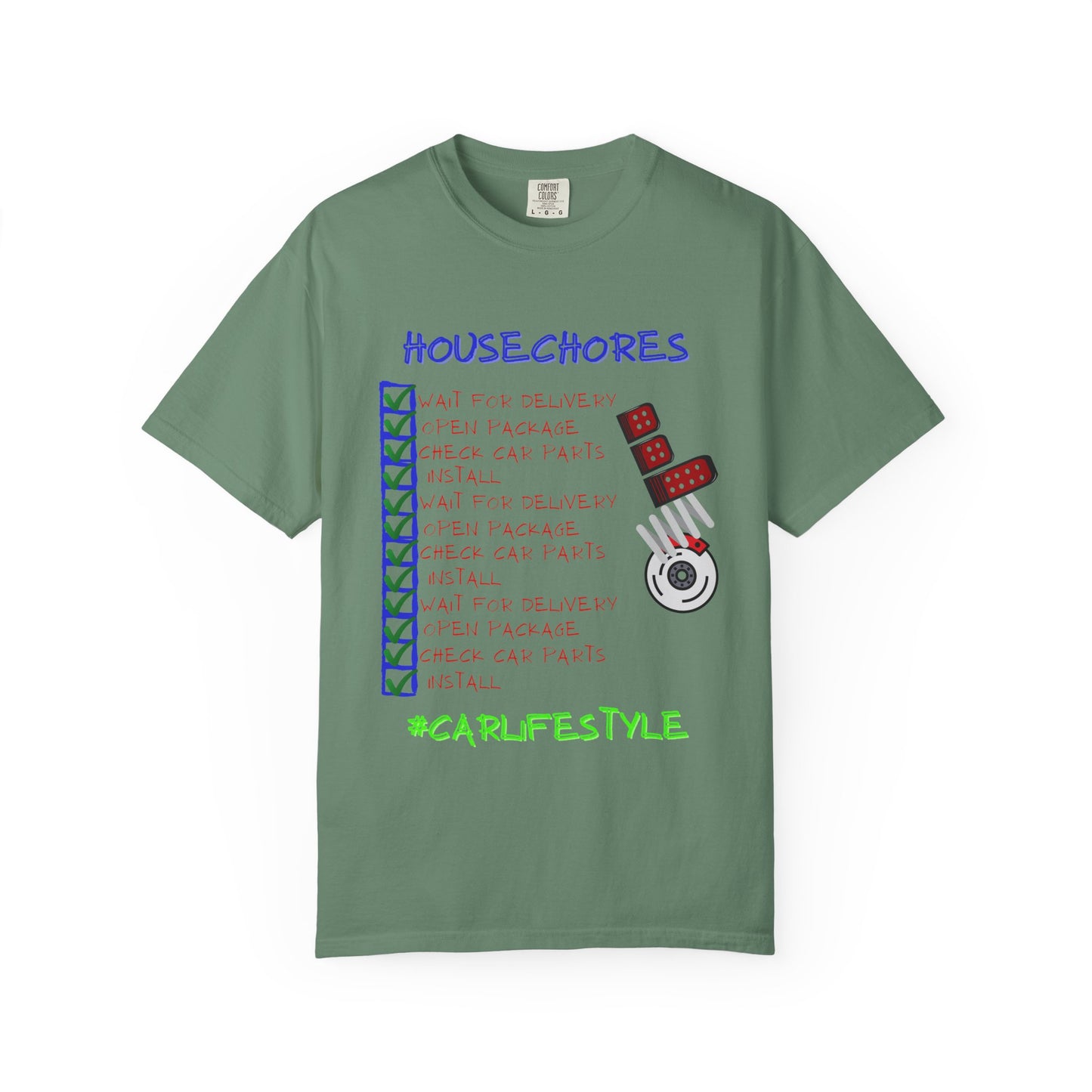Fun House Chores Unisex Magenta T-shirt | Unique Chore Tracker Shirt | Great for Gifts, Home, Casual Wear, and Motivation
