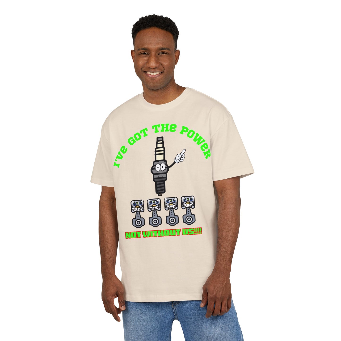Unisex Oversize Tee - "I've Got The Power" Funny Graphic T-Shirt, Casual Wear, Gift for Mechanics, Engineering Humor Shirt, Birthday Present