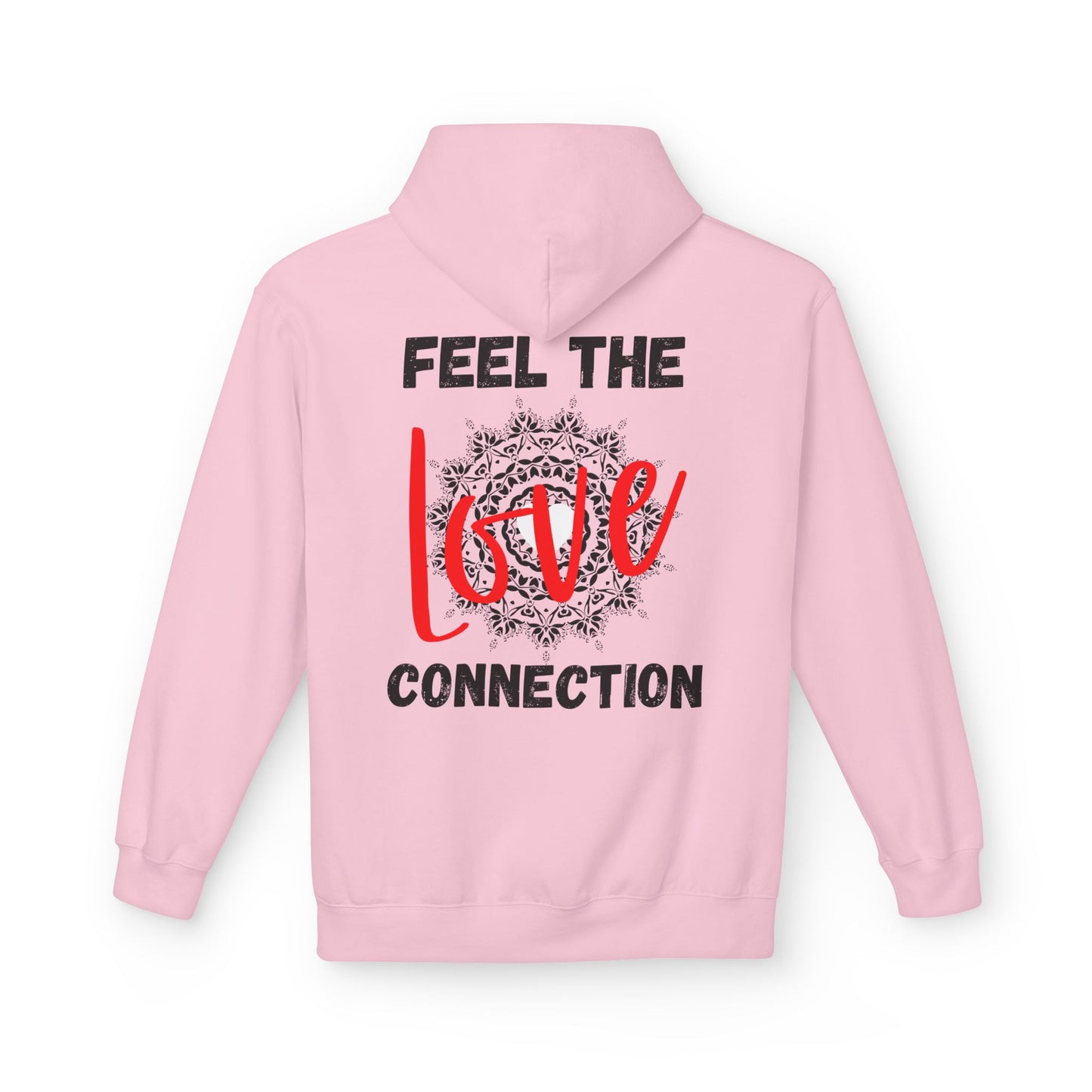 Unisex Fleece Hoodie - Feel the Love Connection, Cozy Outfit for Valentine's Day, Friendly Gift for Any Occasion, Relationship Goals