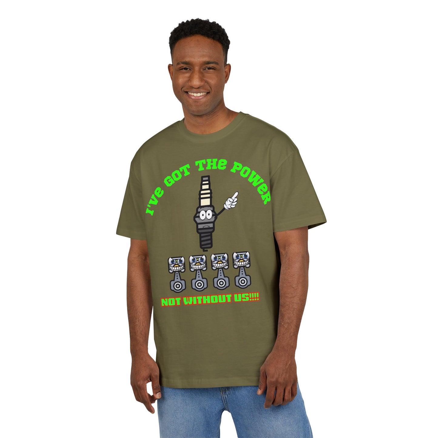Unisex Oversize Tee - "I've Got The Power" Funny Graphic T-Shirt, Casual Wear, Gift for Mechanics, Engineering Humor Shirt, Birthday Present