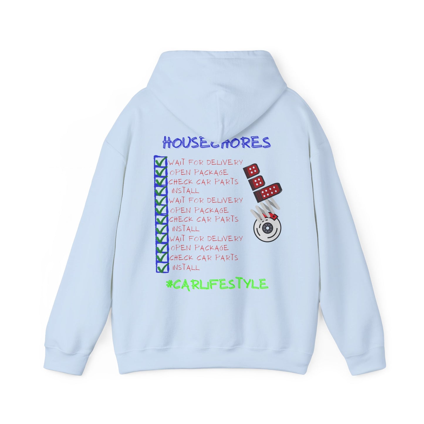 Household Chores Hoodie, Unisex Hooded Sweatshirt, Fun Sweatshirt Gift, Casual Wear, Everyday Hoodie, House Life Apparel