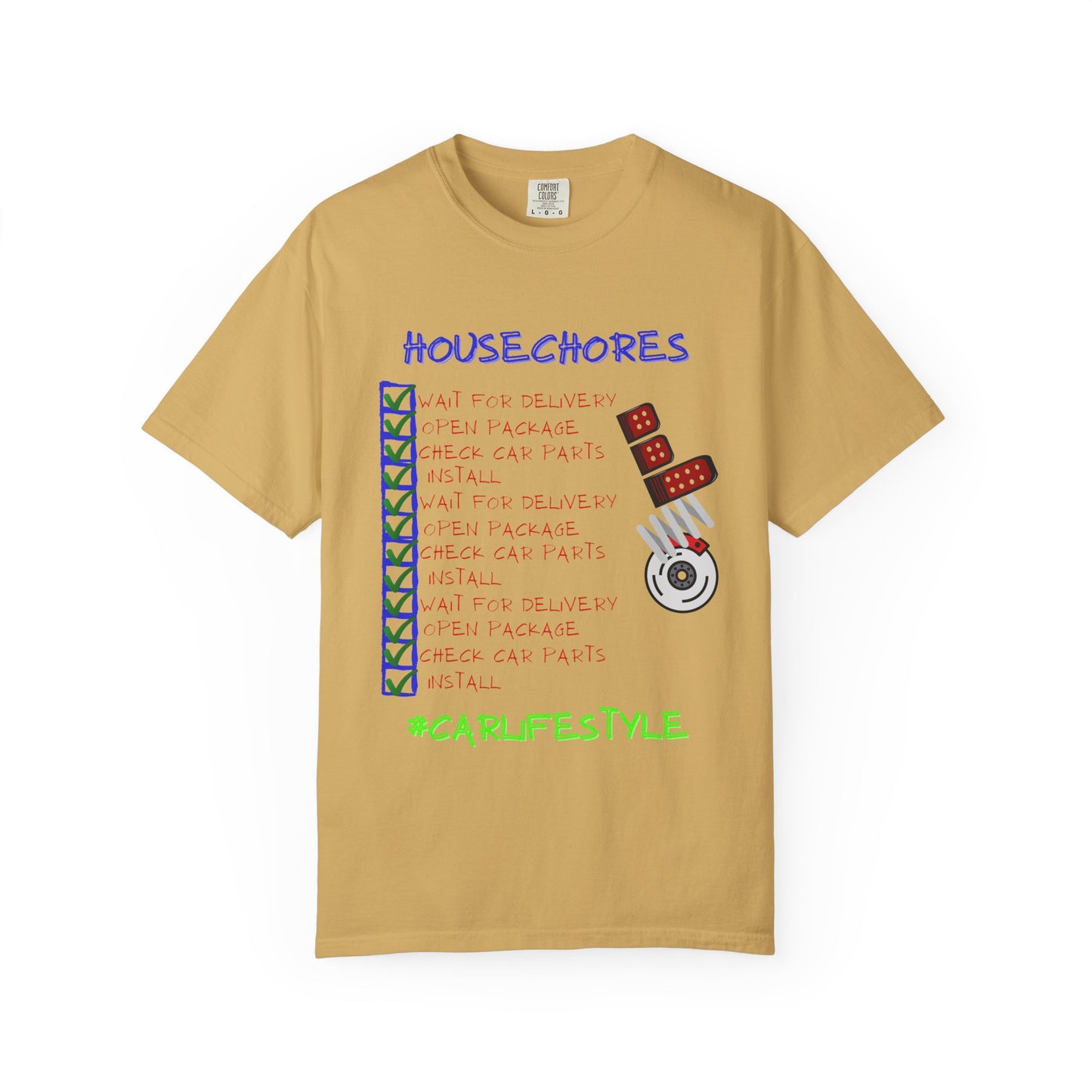 Fun House Chores Unisex Magenta T-shirt | Unique Chore Tracker Shirt | Great for Gifts, Home, Casual Wear, and Motivation