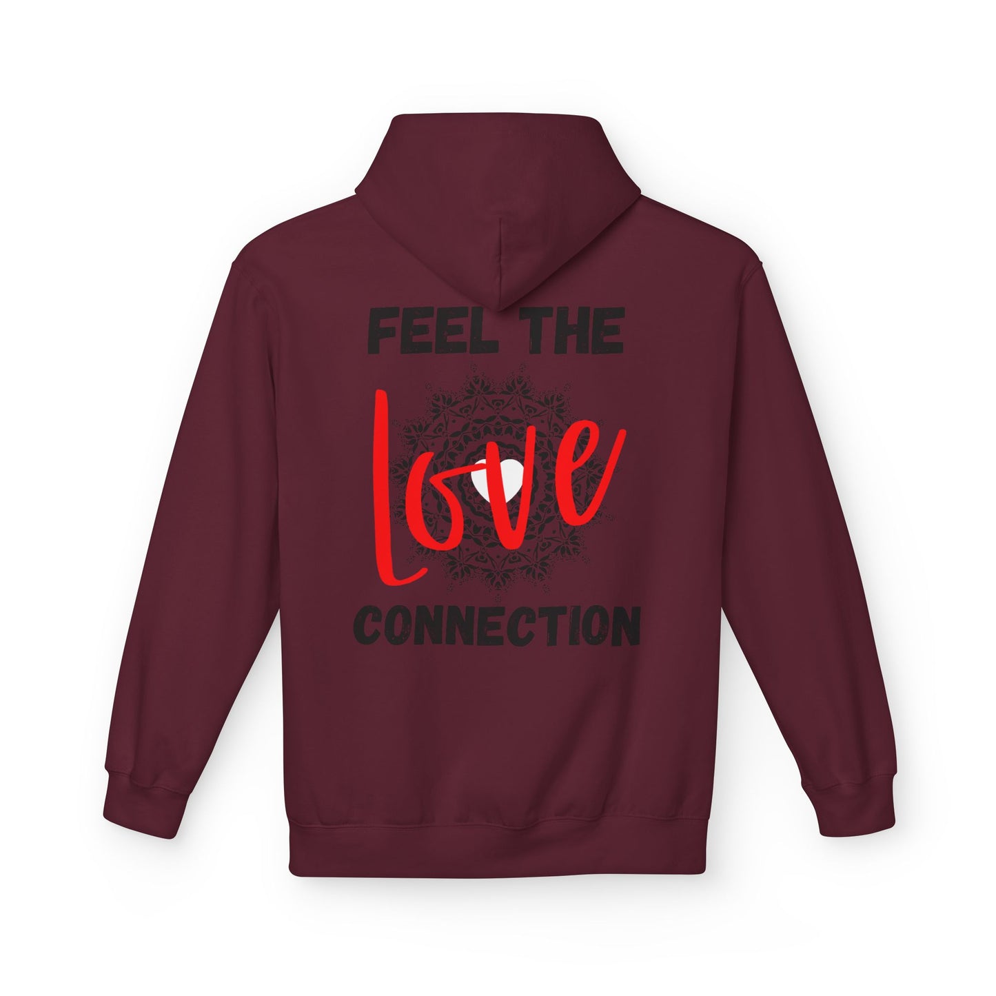 Unisex Fleece Hoodie - Feel the Love Connection, Cozy Outfit for Valentine's Day, Friendly Gift for Any Occasion, Relationship Goals