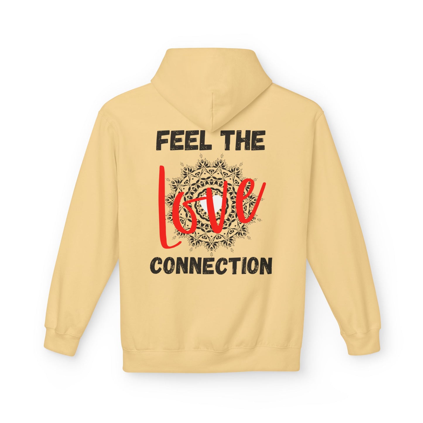 Unisex Fleece Hoodie - Feel the Love Connection, Cozy Outfit for Valentine's Day, Friendly Gift for Any Occasion, Relationship Goals