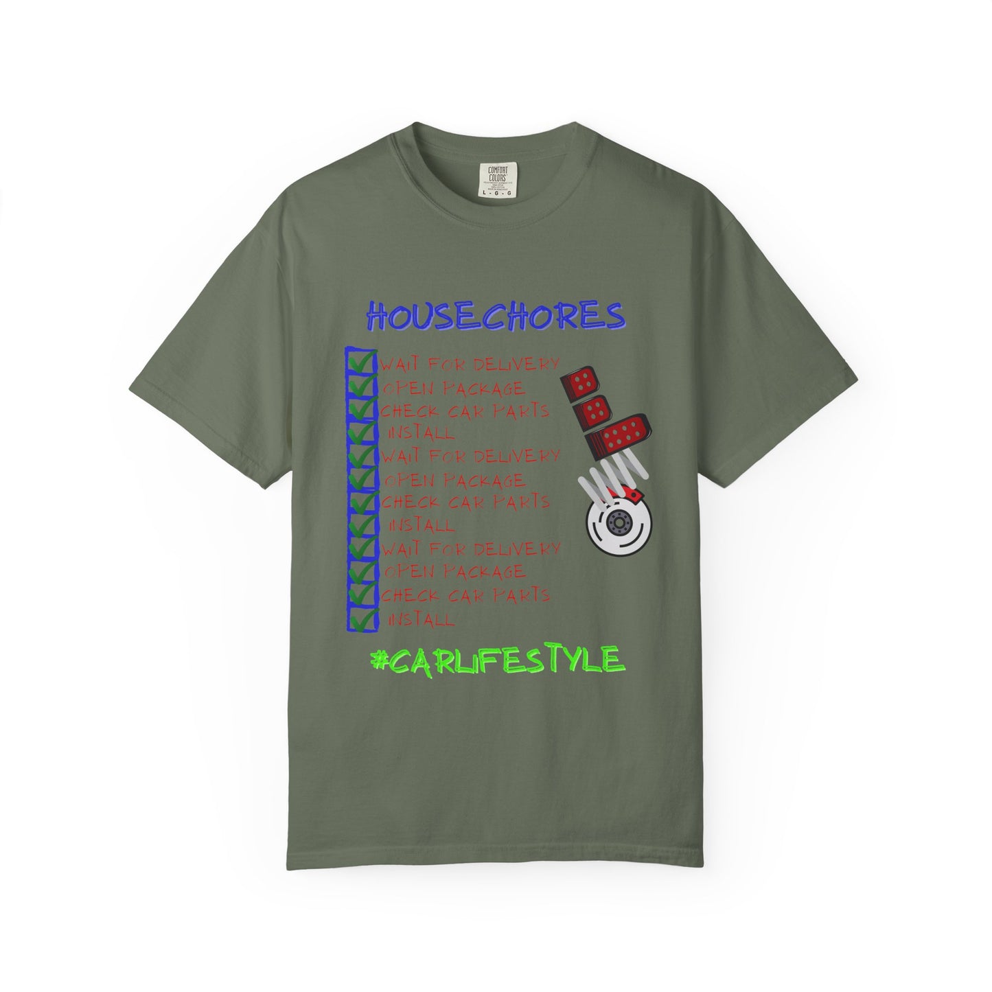 Fun House Chores Unisex Magenta T-shirt | Unique Chore Tracker Shirt | Great for Gifts, Home, Casual Wear, and Motivation